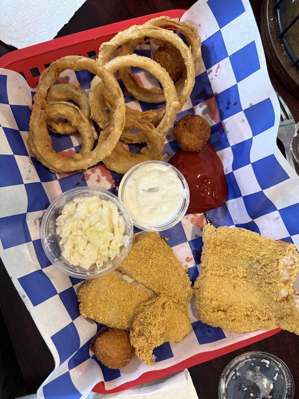 Fried Fish with Onion Rings